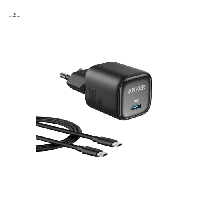 Anker Zolo 30W IQ & PD 3.0 Type-C Charger Adapter with Type-C Cable