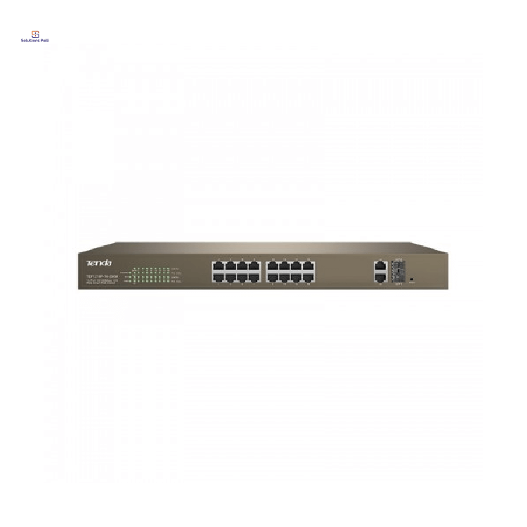 Tenda TEF1218P 16-Port 10/100Mbps + 2 Gigabit Smart PoE Switch