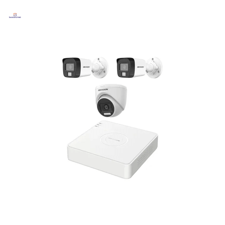 HIKVISION 3 unit 1080P night vision security cc camera Package