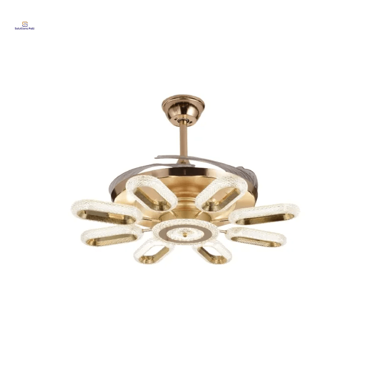 Qulik Q-K6303 48" Decorative Chandelier Ceiling Fan With Light and Remote