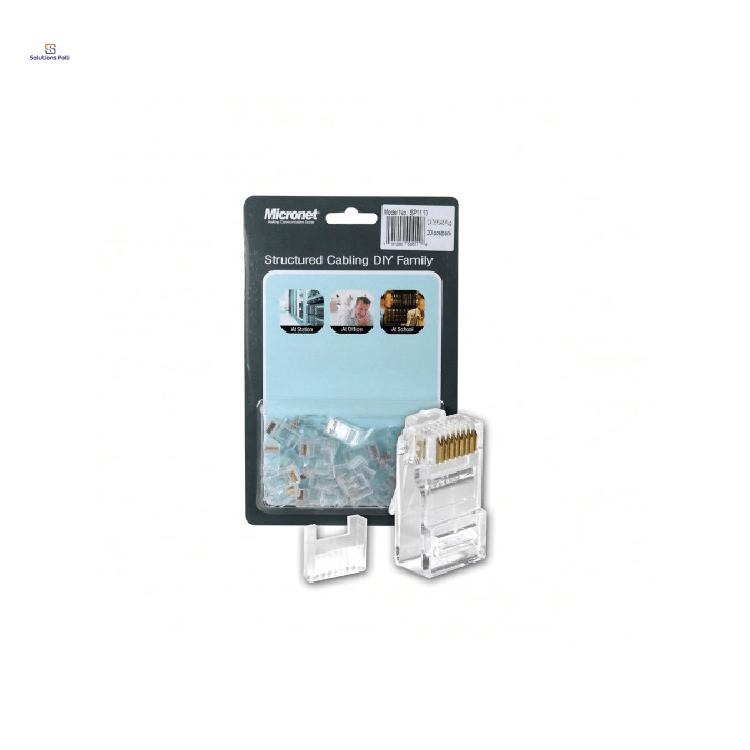 Micronet Cat 6 RJ45 Cable Connector-Pack Of 20 Pieces