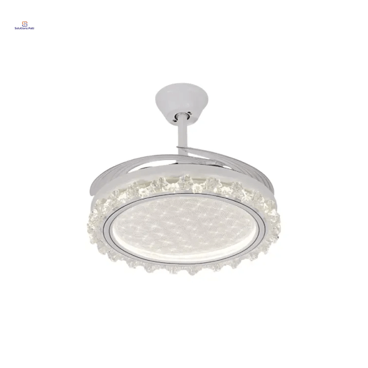 Qulik Q-K6358-A 48" Decorative Chandelier Ceiling Fan With Light and Remote