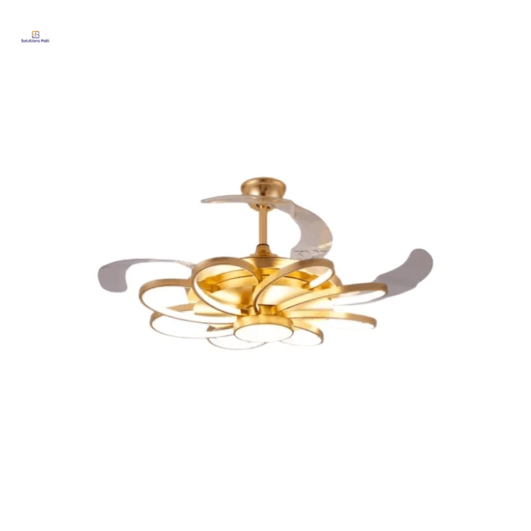 Qulik Q-K62288 48" Decorative Chandelier Ceiling Fan With Light and Remote