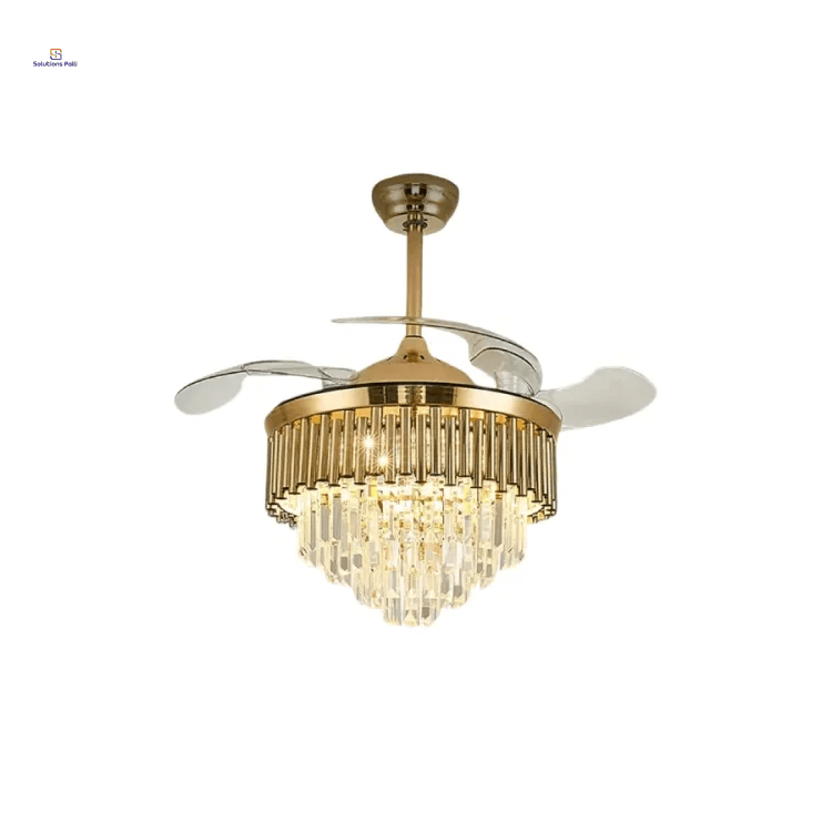 Qulik Q-K6036 48" Decorative Chandelier Ceiling Fan With Light and Remote