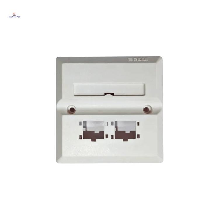 R&M R199514 Dual Port Faceplate